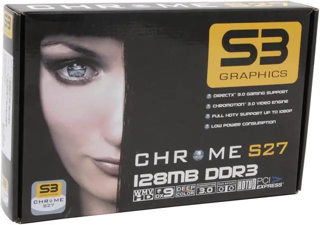 Alt view image 5 of 5 - S3 Graphics S27 128 MB Chrome S27 128MB 128-bit GDDR3 PCI Express x16 Video Card