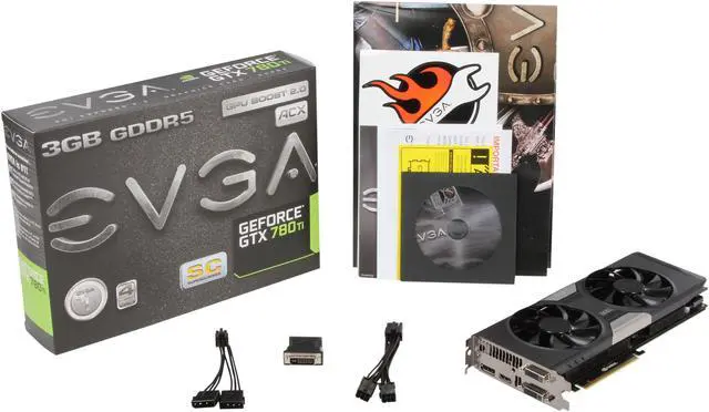 Alt view image 7 of 7 - EVGA 03G-P4-2884-KR G-SYNC Support GeForce GTX 780 Ti Superclocked 3GB 384-Bit GDDR5 PCI Express 3.0 SLI Support w/EVGA ACX Cooler Video Card