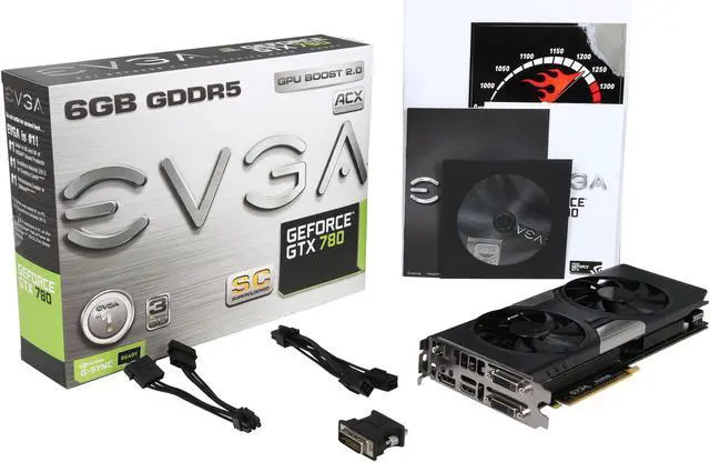 Alt view image 6 of 6 - EVGA 06G-P4-3787-KR G-SYNC Support GeForce GTX 780 6GB 384-Bit GDDR5 PCI Express 3.0 SLI Support SC w/ EVGA ACX Cooler Video Card