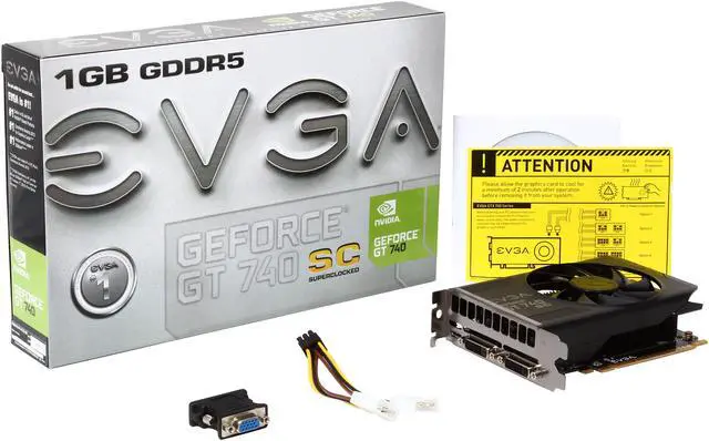 Alt view image 6 of 6 - EVGA GeForce GT 740 Superclocked 1GB GDDR5 PCI Express 3.0 Graphics Card 01G-P4-3743-KR