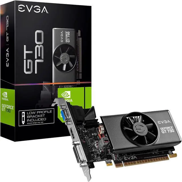 Alt view image 6 of 6 - EVGA GeForce GT 730 2GB GDDR5 PCI Express 2.0 Low Profile Graphics Card 02G-P3-3733-KR