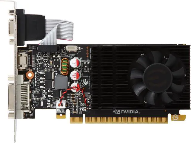 Alt view image 3 of 5 - EVGA GeForce GT 730 1GB DDR3 PCI Express 2.0 Low Profile Ready Graphics Card 01G-P3-2730-KR