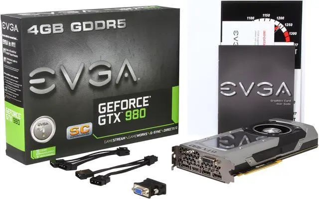 Alt view image 7 of 7 - EVGA GeForce GTX 980 04G-P4-2982-KR 4GB SC GAMING, Silent Cooling Graphics Card