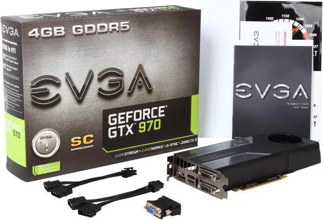 Alt view image 7 of 7 - EVGA GeForce GTX 970 04G-P4-1972-KR 4GB SC GAMING, Silent Cooling Graphics Card