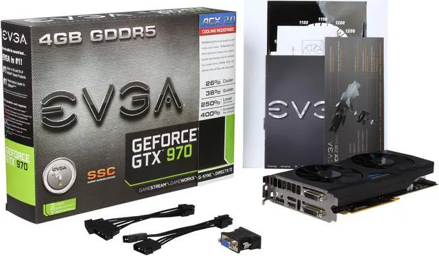 Alt view image 7 of 7 - EVGA 04G-2975-KR GeForce GTX 970 SSC 4GB 256-Bit GDDR5 ACX 2.0 PCI Express 3.0