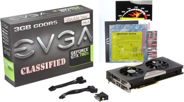 Alt view image 7 of 7 - EVGA GeForce GTX 780 Ti 3GB GDDR5 PCI Express 3.0 x16 SLI Support Graphics Card 03G-P4-2887-KR