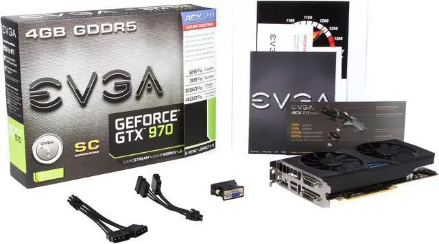 Alt view image 8 of 7 - EVGA GeForce GTX 970 04G-P4-2974-KR 4GB SC GAMING w/ACX 2.0, Silent Cooling Graphics Card