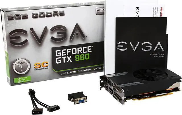 Alt view image 6 of 6 - EVGA GeForce GTX 960 02G-P4-2962-KR 2GB SC GAMING, Only 6.8 inches, Perfect for mITX Build Graphics Card