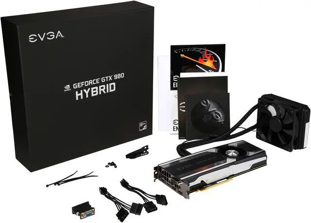 Alt view image 10 of 10 - EVGA GeForce GTX 980 04G-P4-1989-KR 4GB HYBRID GAMING, "All in One" No Hassle Water Cooling, Just Plug and Play Graphics Card