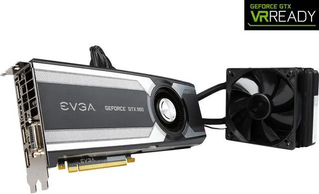 Main image of EVGA GeForce GTX 980 04G-P4-1989-KR 4GB HYBRID GAMING, "All in One" No Hassle Water Cooling, Just Plug and Play Graphics Card