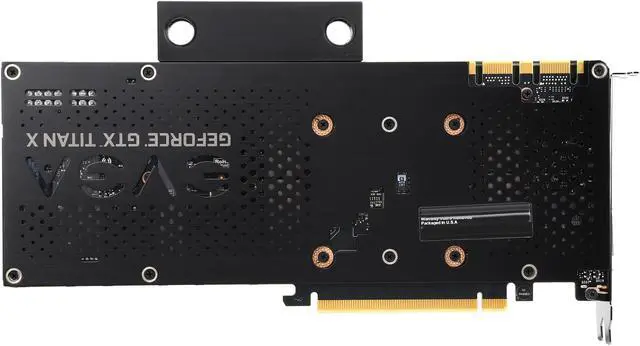 Alt view image 4 of 6 - EVGA GeForce GTX TITAN X 12G-P4-2999-KR 12GB HC GAMING, Exclusive EVGA Water Block Design w/ Free Installed Backplate Graphics Card