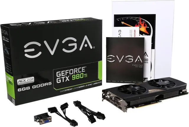 Alt view image 6 of 6 - EVGA GeForce GTX 980 Ti 06G-P4-4991-KR 6GB GAMING w/ACX 2.0+, Whisper Silent Cooling Graphics Card