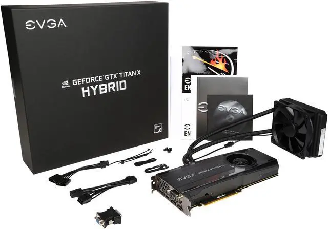 Alt view image 10 of 10 - EVGA GeForce GTX TITAN X 12G-P4-1999-KR 12GB HYBRID GAMING, "All in One" No Hassle Water Cooling, Just Plug and Play Graphics Card