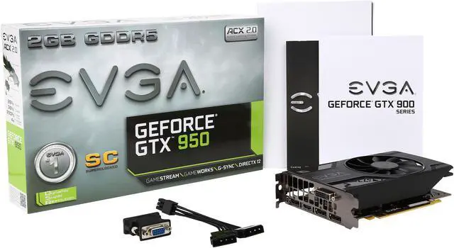 Alt view image 6 of 6 - EVGA GeForce GTX 950 02G-P4-2951-KR 2GB GAMING, Silent Cooling Gaming Graphics Card