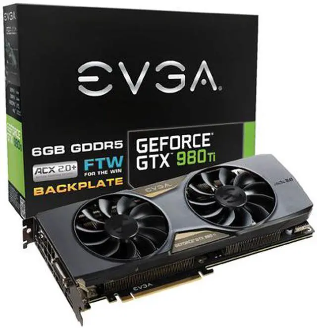 Alt view image 7 of 8 - EVGA GeForce GTX 980 Ti 06G-P4-4996-KR 6GB FTW GAMING w/ACX 2.0+, Whisper Silent Cooling w/ Free Installed Backplate Graphics Card