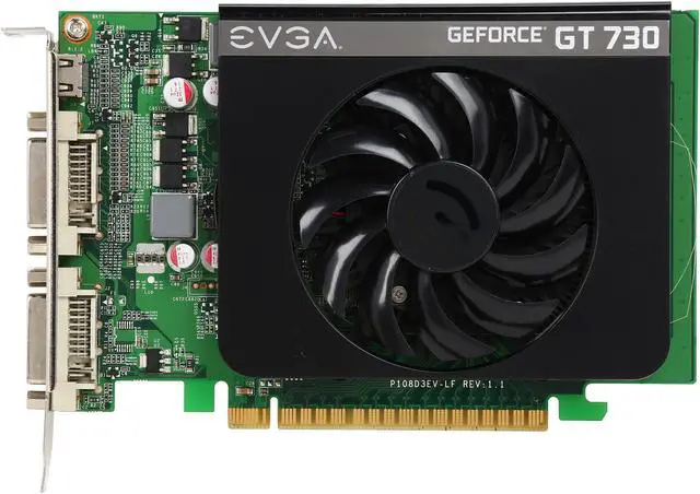 Alt view image 3 of 5 - EVGA GeForce GT 730 1GB DDR3 PCI Express 2.0 Graphics Card 01G-P3-2731-RX