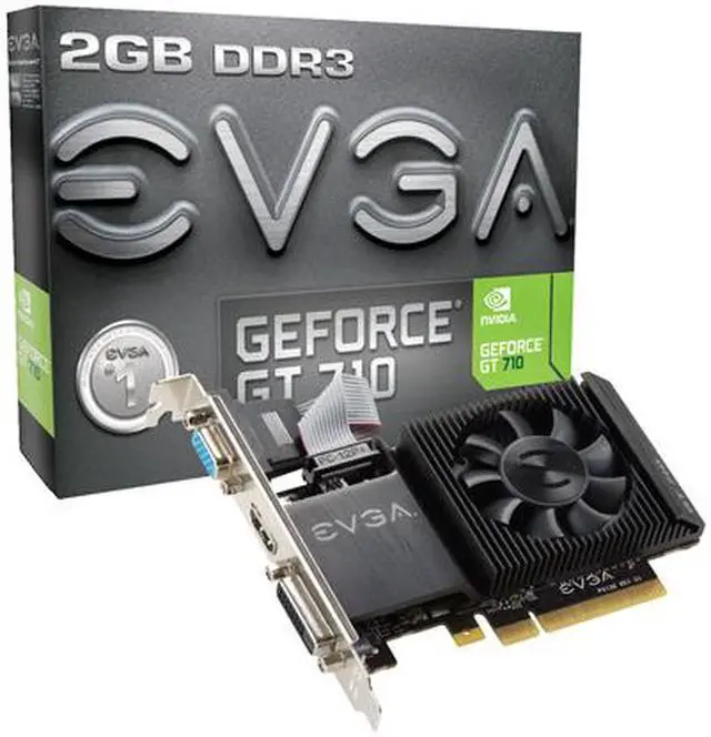 Alt view image 7 of 8 - EVGA GeForce GT 710 2GB DDR3 PCI Express 2.0 Graphics Card 02G-P3-2713-KR