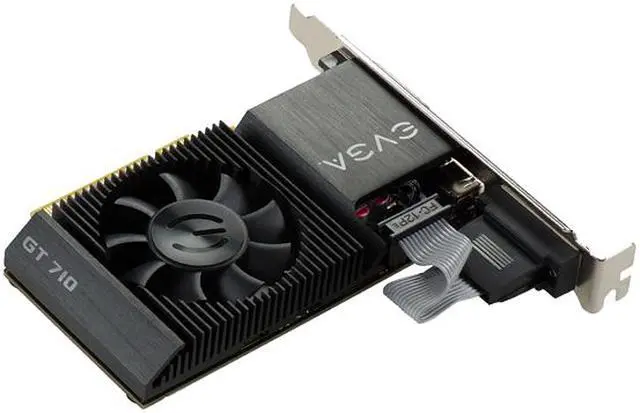 Alt view image 3 of 8 - EVGA GeForce GT 710 1GB DDR3 PCI Express 2.0 Low Profile Graphics Card 01G-P3-2711-KR