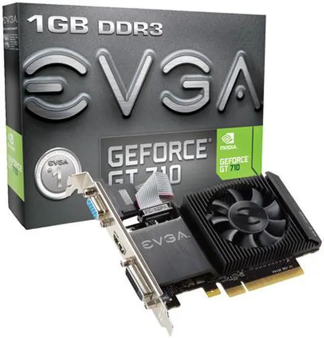 Alt view image 7 of 8 - EVGA GeForce GT 710 1GB DDR3 PCI Express 2.0 Low Profile Graphics Card 01G-P3-2711-KR