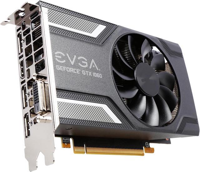 EVGA GeForce GTX 1060 SC GAMING, ACX 2.0 (Single Fan), 06G-P4-6163-KR, 6GB  GDDR5, DX12 OSD Support (PXOC), Only 6.8 Inches