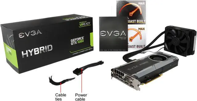 Alt view image 10 of 10 - EVGA GeForce GTX 1080 HYBRID GAMING, 08G-P4-6188-KR, 8GB GDDR5X, LED, DX12 OSD Support (PXOC)