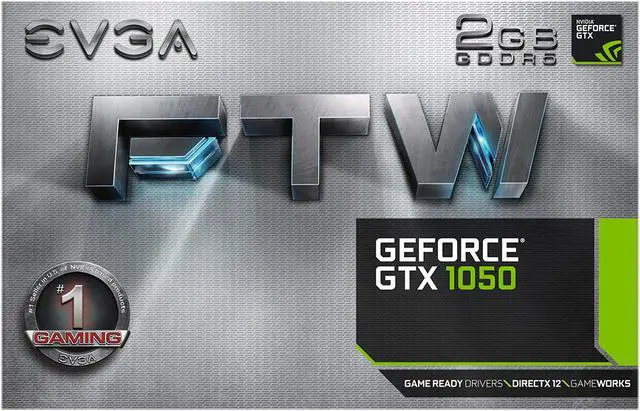 Alt view image 8 of 8 - EVGA GeForce GTX 1050 FTW GAMING ACX 3.0, 02G-P4-6157-KR, 2GB GDDR5, DX12 OSD Support (PXOC)