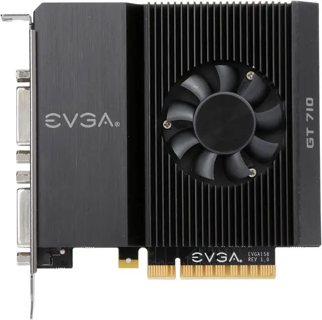 Alt view image 3 of 5 - EVGA GT 710 2GB DDR3 64-bit Single Slot, Dual DVI 02G-P3-2717-RX
