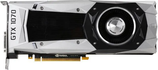 Alt view image 3 of 6 - EVGA GeForce GTX 1070 08G-P4-6170-RX Founders Edition, 8GB GDDR5, LED, DX12 OSD Support (PXOC) Graphics Card