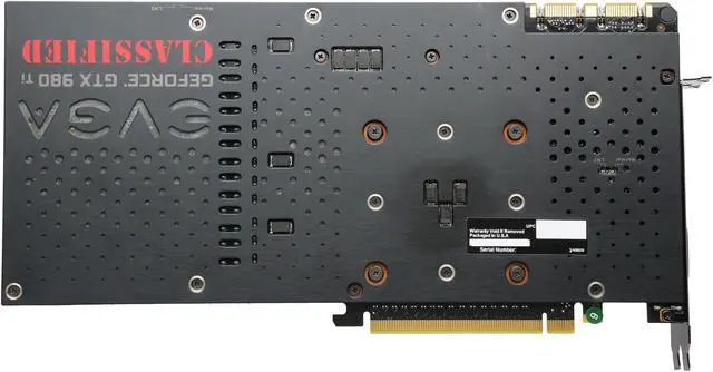 Alt view image 4 of 6 - EVGA GeForce GTX 980 Ti 6GB CLASSIFIED GAMING ACX 2.0+, Whisper Silent Cooling Graphic Card 06G-P4-4997-RX