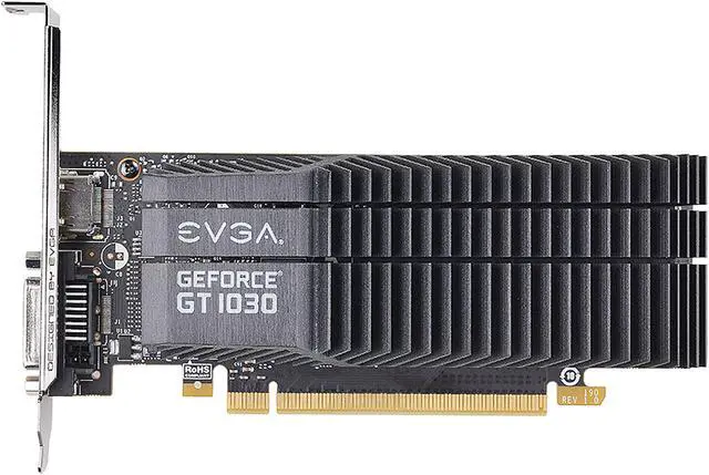 Alt view image 4 of 9 - EVGA GeForce GT 1030 SC, 02G-P4-6332-KR, 2GB GDDR5, Passive, Low Profile