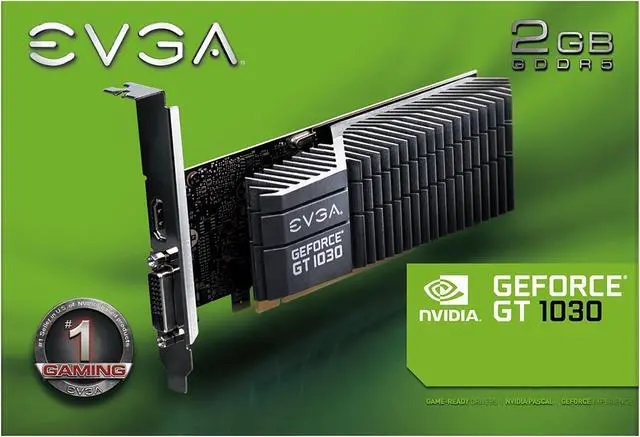 Alt view image 8 of 9 - EVGA GeForce GT 1030 SC, 02G-P4-6332-KR, 2GB GDDR5, Passive, Low Profile