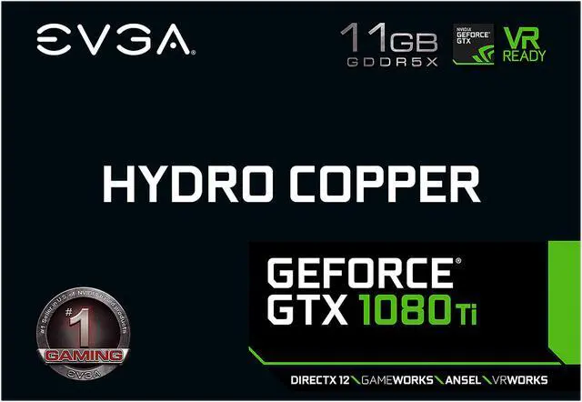 Alt view image 8 of 8 - EVGA GeForce GTX 1080 Ti SC Hydro Copper GAMING, 11G-P4-6399-KR, 11GB GDDR5X, Hydro Copper Waterblock & LED