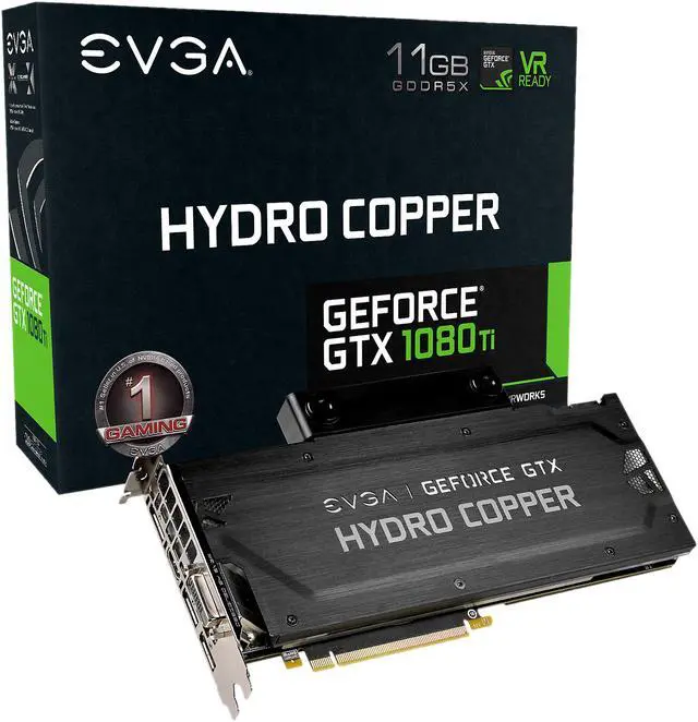 Alt view image 7 of 8 - EVGA GeForce GTX 1080 Ti SC Hydro Copper GAMING, 11G-P4-6399-KR, 11GB GDDR5X, Hydro Copper Waterblock & LED