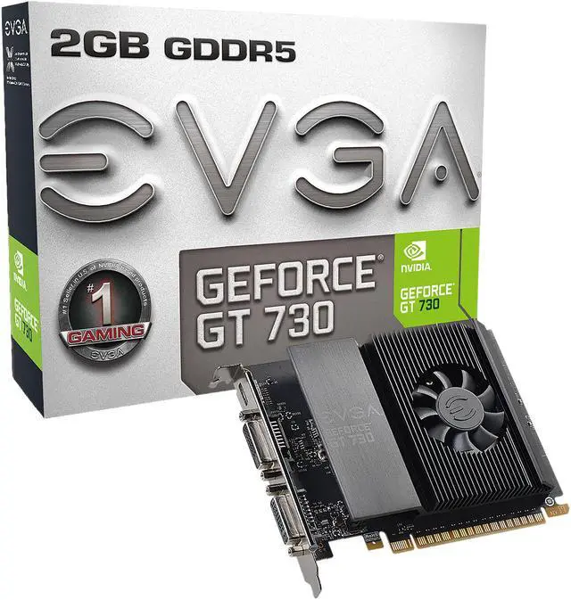 Alt view image 7 of 8 - EVGA GeForce GT 730 2GB GDDR5 PCI Express 2.0 Graphics Card 02G-P3-3738-KR