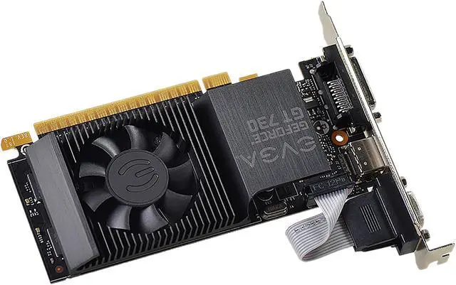 Alt view image 2 of 8 - EVGA GeForce GT 730 2GB GDDR5 PCI Express 2.0 Low Profile Ready Graphics Card 02G-P3-3732-KR
