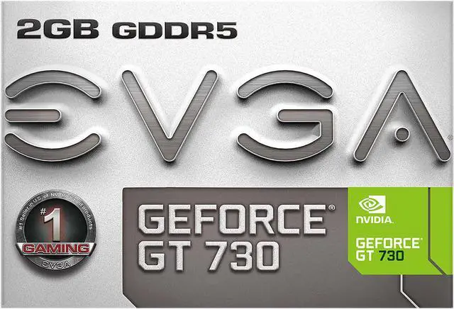 Alt view image 8 of 8 - EVGA GeForce GT 730 2GB GDDR5 PCI Express 2.0 Low Profile Ready Graphics Card 02G-P3-3732-KR