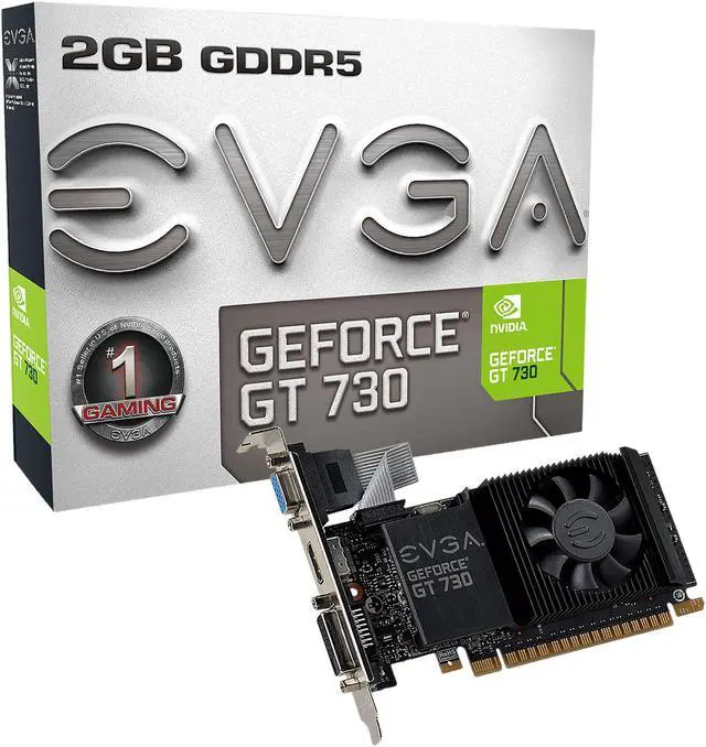 Alt view image 7 of 8 - EVGA GeForce GT 730 2GB GDDR5 PCI Express 2.0 Low Profile Ready Graphics Card 02G-P3-3732-KR