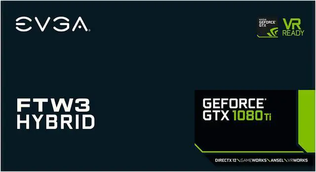 Alt view image 7 of 7 - EVGA GeForce GTX 1080 Ti FTW3 HYBRID GAMING, 11G-P4-6698-KR, 11GB GDDR5X, HYBRID & RGB LED, iCX Technology - 9 Thermal Sensors