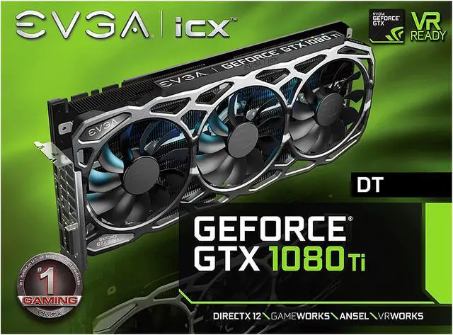 Alt view image 8 of 8 - EVGA GeForce GTX 1080 Ti FTW3 DT DirectX 12 11G-P4-6694-KR 11GB 352-Bit GDDR5X PCI Express 3.0 HDCP Ready SLI Support Video Card