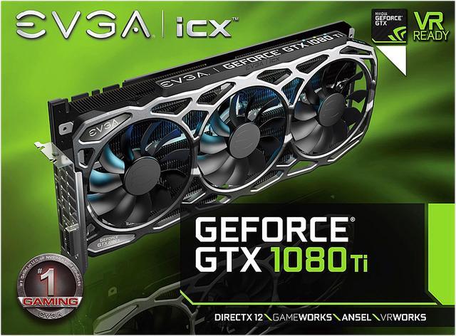 Alt view image 8 of 8 - EVGA GeForce GTX 1080 Ti 11GB GDDR5X PCI Express 3.0 SLI Support Graphics Card 11G-P4-6796-K3