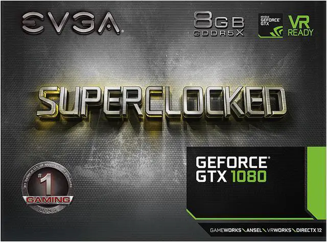 Alt view image 8 of 8 - EVGA GeForce GTX 1080 8GB GDDR5X PCI Express 3.0 SLI Support Graphics Card 08G-P4-5186-KR