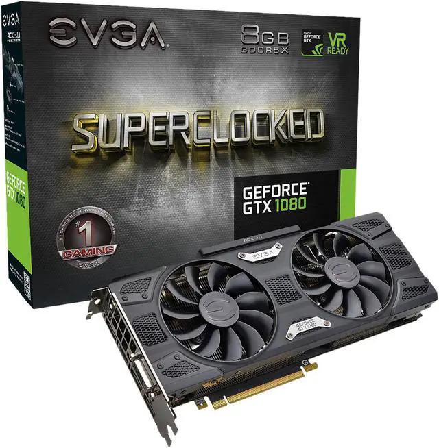 Alt view image 7 of 8 - EVGA GeForce GTX 1080 8GB GDDR5X PCI Express 3.0 SLI Support Graphics Card 08G-P4-5186-KR