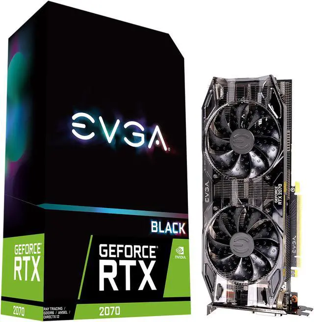 Alt view image 7 of 8 - EVGA GeForce RTX 2070 Black GAMING, 08G-P4-1071-KR, 8GB GDDR6, Dual HDB Fans