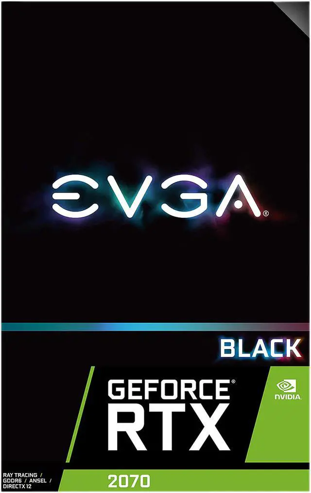 Alt view image 7 of 7 - EVGA GeForce RTX 2070 XC BLACK EDITION GAMING, 08G-P4-2071-KR, 8GB GDDR6, Dual HDB Fans & RGB LED