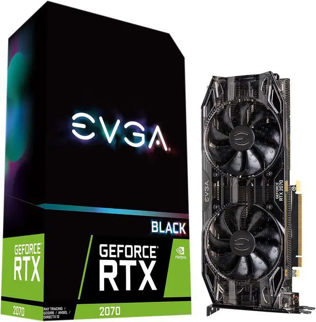 Alt view image 6 of 7 - EVGA GeForce RTX 2070 XC BLACK EDITION GAMING, 08G-P4-2071-KR, 8GB GDDR6, Dual HDB Fans & RGB LED
