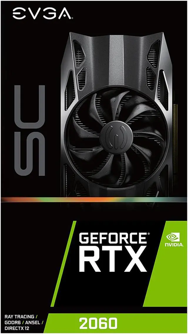 Alt view image 7 of 8 - EVGA GeForce RTX 2060 SC GAMING, 06G-P4-2062-KR, 6GB GDDR6, HDB Fan