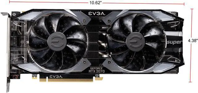 Alt view image 4 of 7 - EVGA GeForce RTX 2070 SUPER XC GAMING, 08G-P4-3172-KR, 8GB GDDR6, Dual HDB Fans, RGB LED, Metal Backplate