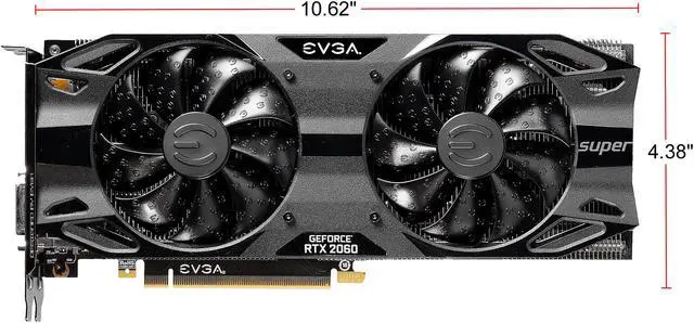 Alt view image 3 of 9 - EVGA GeForce RTX 2060 SUPER SC ULTRA GAMING, 08G-P4-3067-KR, 8GB GDDR6, Dual HDB Fans, Metal Backplate
