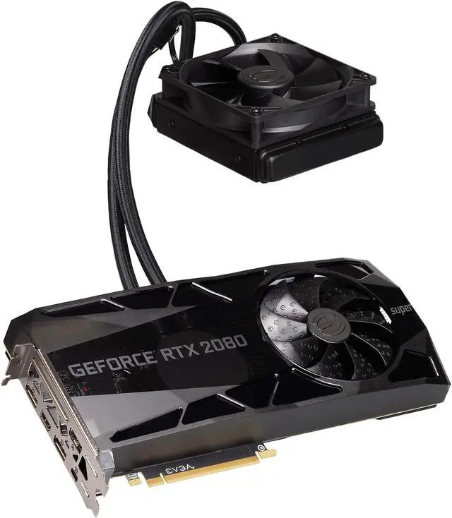 Main image of EVGA GeForce RTX 2080 SUPER FTW3 HYBRID GAMING Video Card, 08G-P4-3288-KR, 8GB GDDR6, RGB LED Logo, iCX2 Technology, Metal Backplate