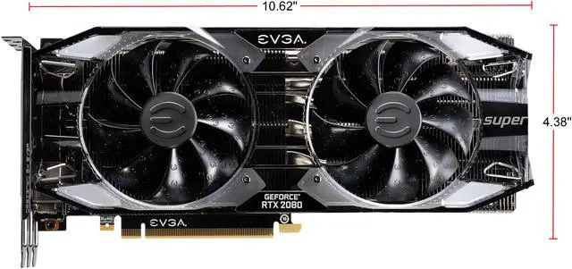 Alt view image 4 of 8 - EVGA GeForce RTX 2080 SUPER XC ULTRA GAMING Video Card, 08G-P4-3183-KR, 8GB GDDR6, RGB LED, Metal Backplate